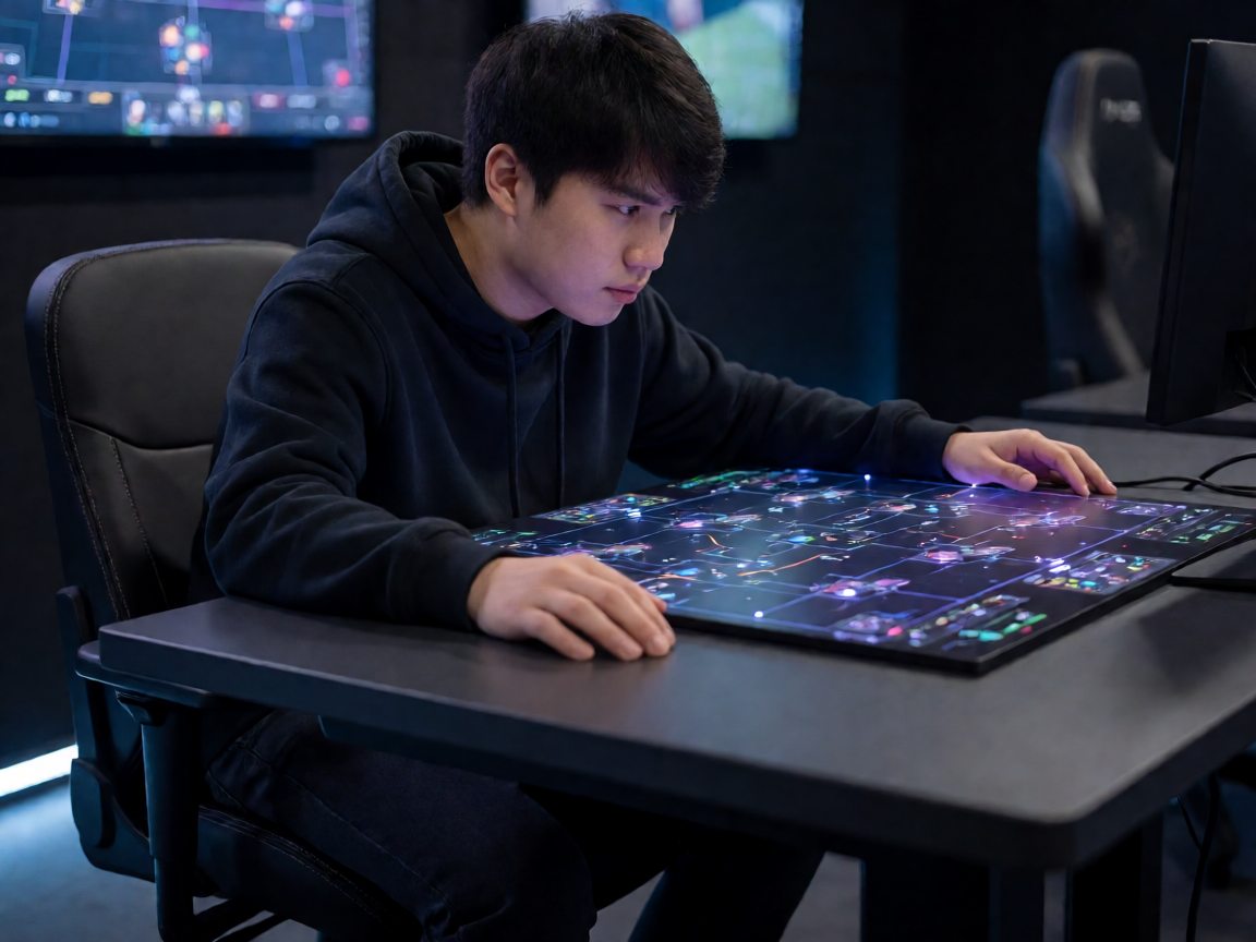 策略类电竞项目棋盘布局，选手深思熟虑